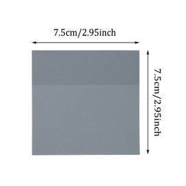 ONLYKXY 4 Pack Transparent Sticky Notes 7.6x7.6CM Self-Stick Book Tabs 200 Sheets Waterproof PET Markers Sticky Notes Pad (Dark Grey)