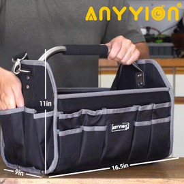Anyyion 16.5in Tool Bag, Electrician Tool Bag, Open Top Tool Bags, Many Pockets Can Hold Many Tools, More Convenient to Carry Tools