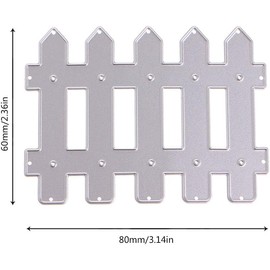 Fence Die Cut for Card Making,Scrapbooking Die-Cuts, Metal Cutting Dies Congratulations Die Cuts Happy Birthday Embossing Stencils Template for DIY Scrap-Booking Decor Wedding Blessing Card