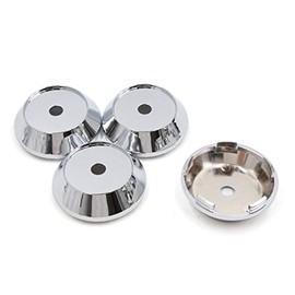 uxcell 4 Pcs Silver Tone Chrome 65mm Dia 5 Lugs Car Wheel Rims Center Cap Hub Cover