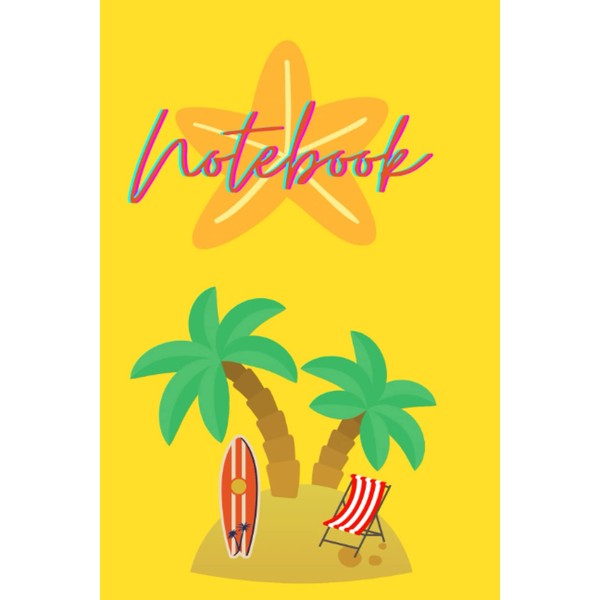 Colorful Retro themed Summer notebook: 6x9' (Journal) College edition, back