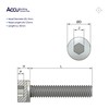 Accu - M3 x 12mm Full Thread Cap Head Screws