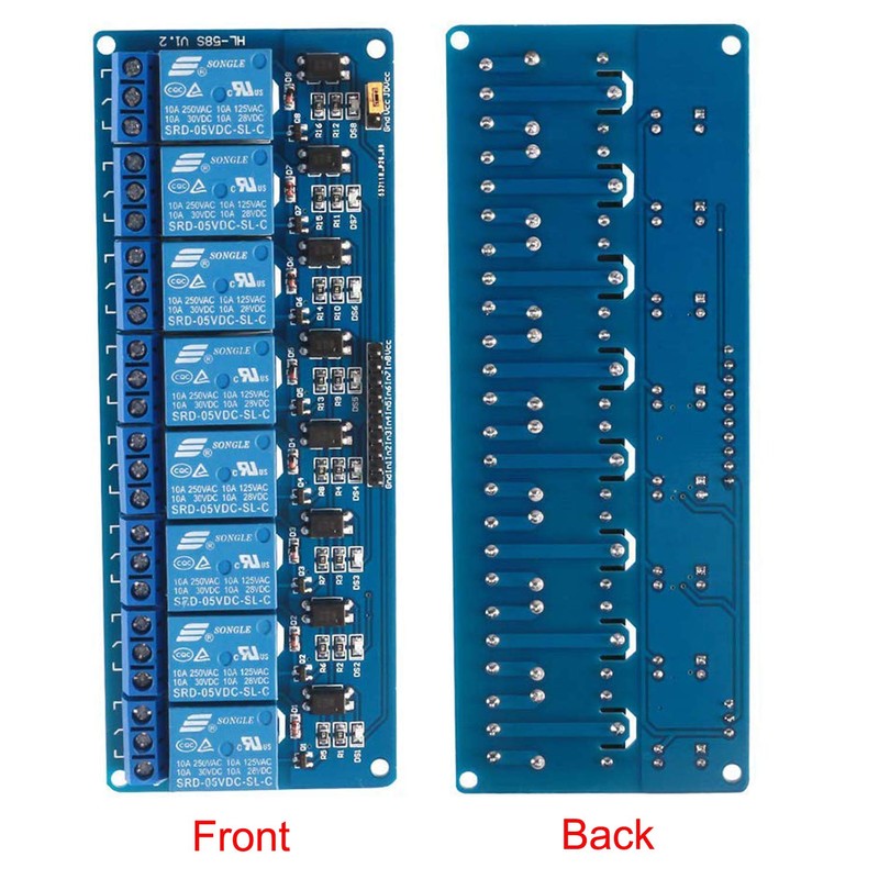 Lystin 8 Channel DC 5V DC 230V Relay Module Control