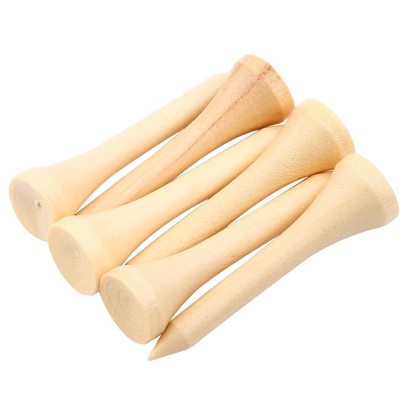 Alomejor 100 Pieces Wooden Golf Tee Eco-Friendly Micro Head Golf