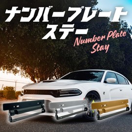 HYmish License Plate, Stay, Frame Holder, Angle Adjustment, Universal Carbon, Automotive, Custom, Car Supplies, Black