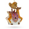 Elegant Prancer: Fancy Reindeer Glass Christmas Ornament