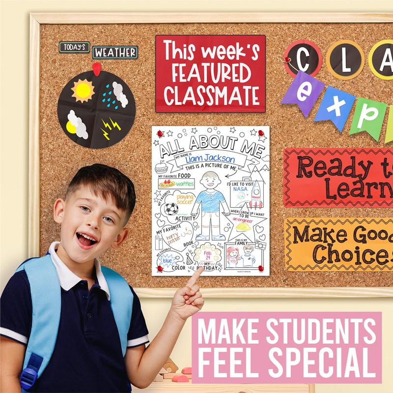 All About Me Posters for Elementary, Preschool & Kindergarten -
