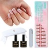 Misssix Uñas francesas profundas, 160 puntas de gel francesas, uñas