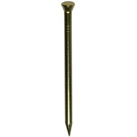DAIDOHANT 10183133 Brass Nail [Panel Head/Straight] Nominal Diameter 0.07 x Length 1.3 inches (32 mm) (Approx. 26 Pieces)
