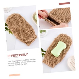 FRCOLOR 4pcs Exfoliating Jute Bath Mitts for Scrubbing and Exfoliating for Shower and Bath