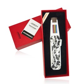 JOBON Solar Beam Torch, Adjustable Lockable Firepower Butane Refillable Jet Flame Lighter for Baking Kitchen Grill BBQ Camping (Gas Not Included) (Pink Flame-Camouflage)