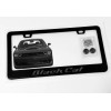 RED COBRA Black Cat Black on Black Metal License Plate
