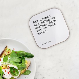 Mr. & Mrs. Panda Coaster "Wir können das Schon..." [German Language] Gift, Saying, Glass Coaster, Quotes, Office, Saying Sayings, Wisdoms, Quot