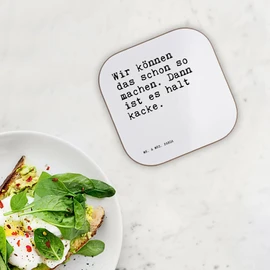 Mr. & Mrs. Panda Coaster "Wir können das Schon..." [German Language] Gift, Saying, Glass Coaster, Quotes, Office, Saying Sayings, Wisdoms, Quot