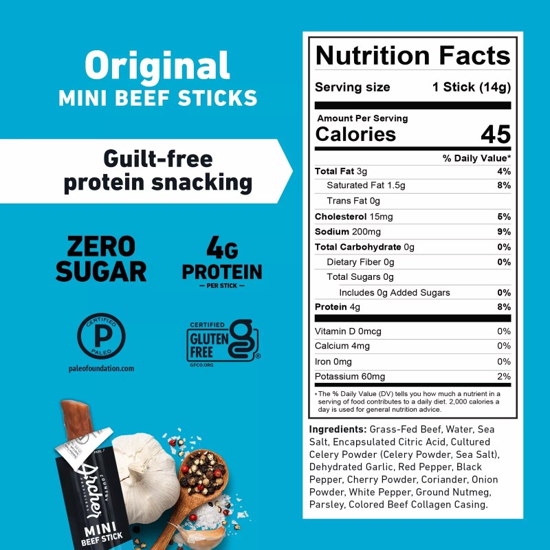 Country Archer Original Mini Jerky Beef Sticks by Country Archer,