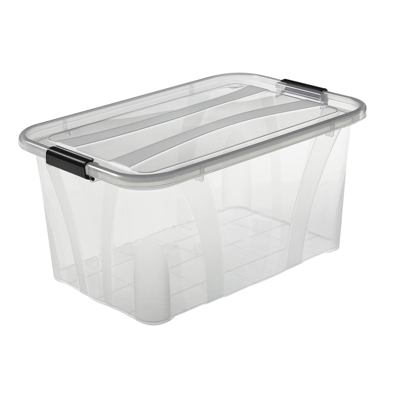 Logiplast Pack of 5 Transparent Storage Boxes 14 Litres with