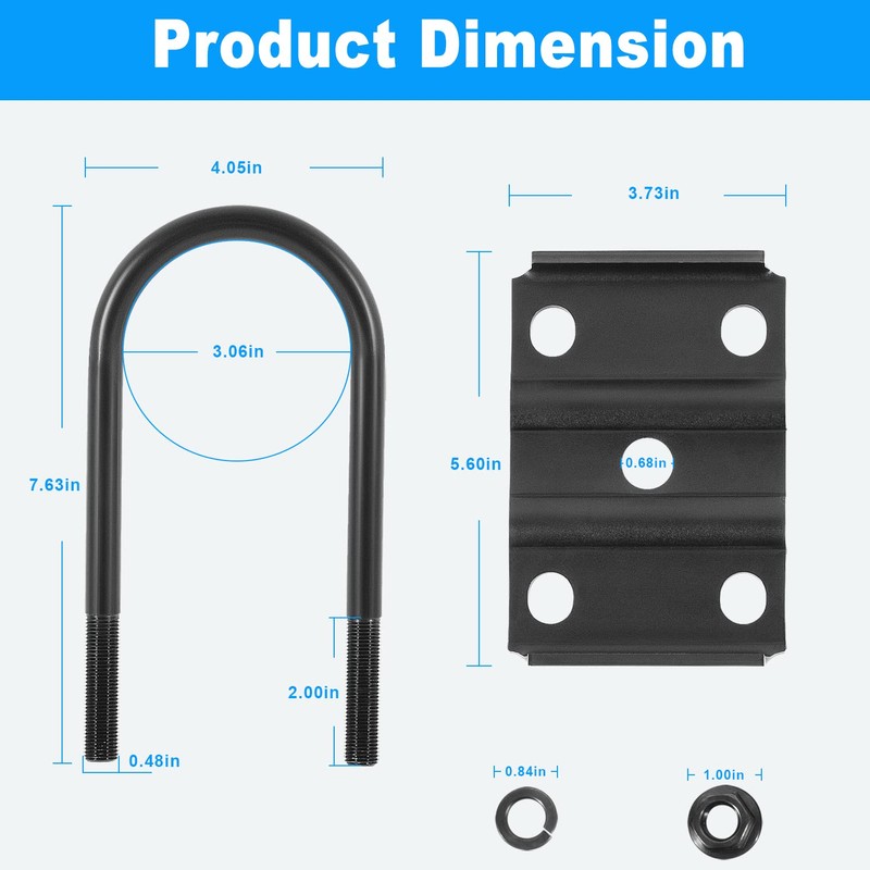 New Trailer U Bolt Kit, Trailer Leaf Spring U Bolts,