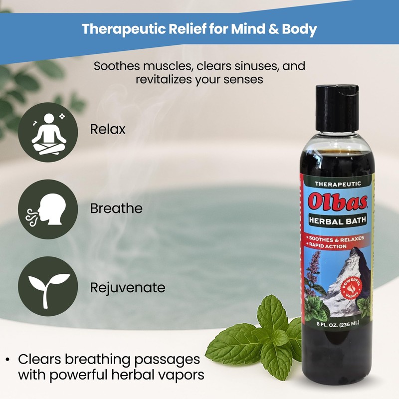 Olbas Herbal Bath Sore Muscle Bath Soak & Natural Muscle