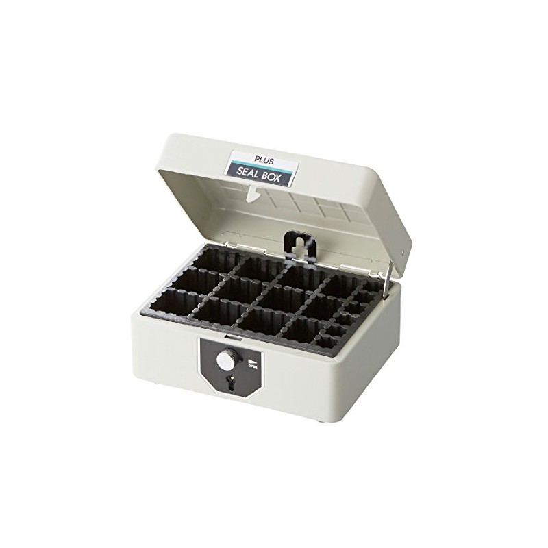 プラス スチール印箱 エルグレー 小 科目印収容数45個 SB-005 37-164