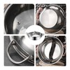 Futchoy 1 Pcs Stainless Steel Hot Pot 4L Round Hot