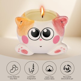 Geschenke für Mütter Geburtstag, Frauen Geburtstagsgeschenk, Schwester Geburtstagsgeschenke, 2-Pack niedliche Kerzen (Cat)