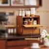 Trironsun Rustic Bread Box for Kitchen Countertop Bamboo Bread Storage