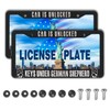 Front License Plate Bracket Black and White License Plate Frames