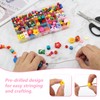 Maxmoc Wooden Beads for Threading, Pack of 390 Beads for