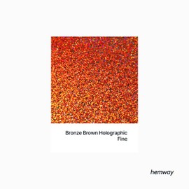 Hemway Bronze Brown Holographic Glitter Fine 130g/4.6oz Powder Metallic Resin Craft Flake Shaker for Epoxy Tumblers, Hair Face Body Eye Nail Art Festival, DIY Party Decorations Paint