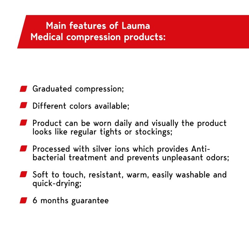 Lauma Medical, 23-32mmHg Class 2 Open Toe Compression Stockings, Varicose