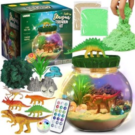 LAOESE Dinosaur Toys for Kids - Dinosaurs Terrarium Kit for Kids - Birthday Gifts for Boys Ages 4 5 6 7 8-12 Year Old - DIY Dino Toys for Boys - Arts and Crafts Kit for Kids
