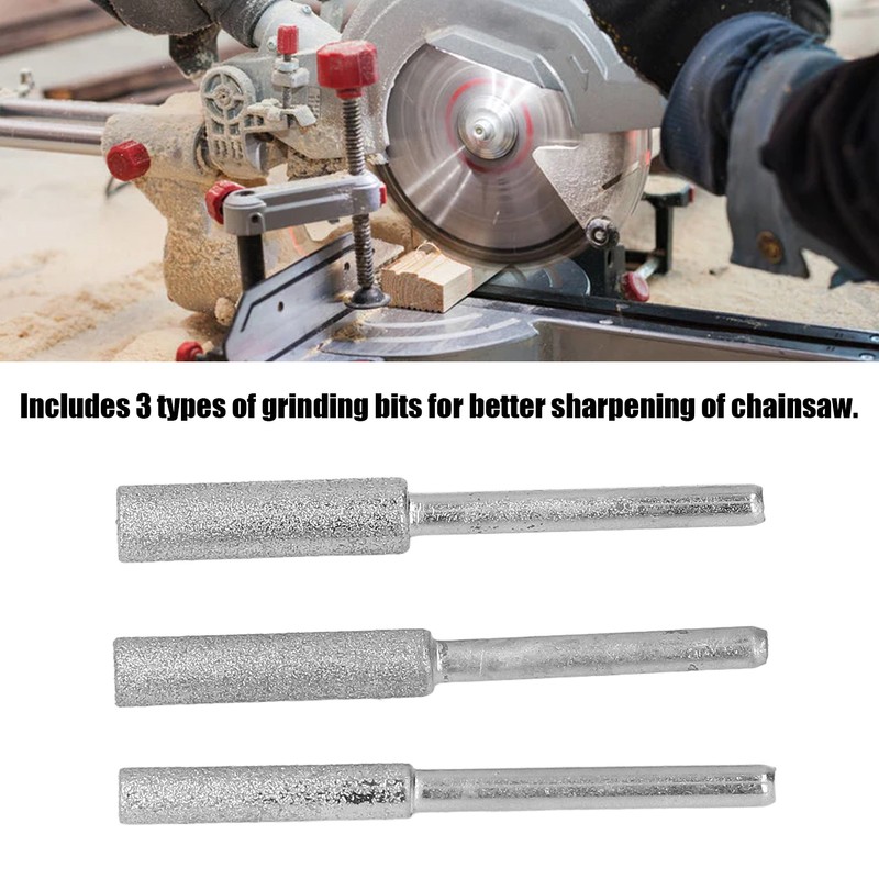 30Pcs Chainsaw Sharpener Stone 4.0mm 4.8mm 5.5mm Emery Grinding File