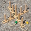 Woodside Garden Quoits Ring Toss Game, Outdoor Family Lawn Fun,