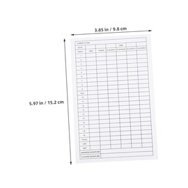 KICHOUSE Golf Accessories 18pcs Scorecards Disc Golf Score Card Portable Paper Scorecard for Players