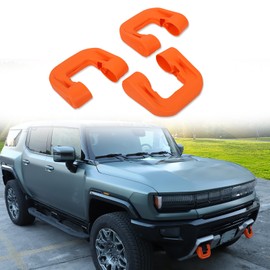 Aotumcer Tow Hook Covers for Hummer EV Accessories Side Tow Hook Cover Cap Compatible with Hummer EV SUV/Pickup Truck 2023 2024+ Front and Rear Bumper Towing Hitch Rubber Sleeve Protector Cover Trim