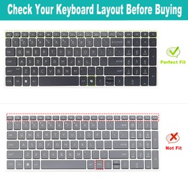 Keyboard Cover for HP OmniBook 7 16-az 16-ay Series 16-az0097nr 16-ay0087nr 16",HP OmniBook 7 17-dc Series 17-dc0097nr/OmniBook X 17-dd Series dd0057nr 17.3'' US Layout Keyboard-TPU