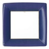Caspari Grosgrain Border Paper Dinner Plates in Navy - 16
