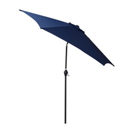 The Fellie 9 ft Patio Table Umbrella with Crank Lift, Outdoor Market Umbrellas for Patio, Backyard Porch Garden Lawn Pool Deck Umbrella for Patio Furniture Sets Sun Shade UV Protection, Navy Blue