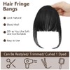 LOPHE Clip in Bangs, 100% Human Hair Bangs Clip in