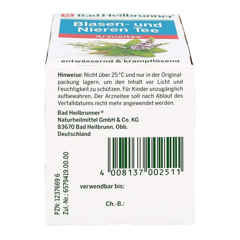 Bad Heilbrunner Bladder and Kidney Tea 8 x 1.75 g