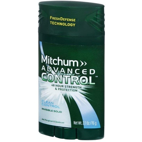 Mitchum Men Advanced Control, Clean Control Invisible Solid 2.7 oz (Pack of 10)