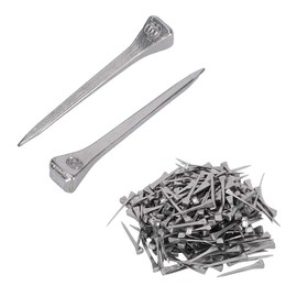 Pack of 250 Steel E4 Horseshoe Nails, Stained Glass Nails and Square Horse Racing Nails for Securing Lead or Glass