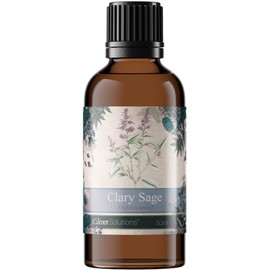 Calmer Solutions | Clary Sage - 50ml | Depression, Stress, Aches | Pure 100% UK Sourced Natural Essential Oils | Professional or Home use | Diffusers, Humidifiers, Candles & More