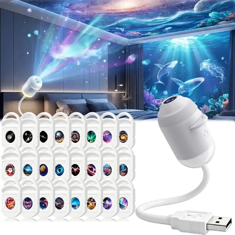 Galaxy Star Projector Night Light for Ambient Lighting – USB