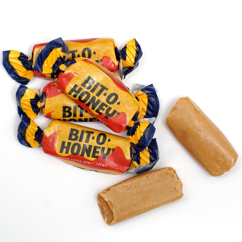 Bit-O-Honey Candy, 1 Pound Bag, Individually Wrapped Candy, Honey Taffy