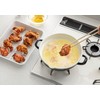 Takagi Metal HT-24BW Easy to Wash Tempura Pot, Enameled Glass