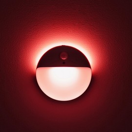 YUNLEX 2 Pack Red Night Light, Battery Operated Night Light, 2.6" Small Sticky Lights, Dimmable Motion Sensor Light, 3 Light Modes, Portable LED nightlight for Baby, Kids, Sleep, Bedroom, Bathroom