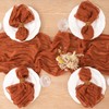 MLMC 3 Pack Fall Thanksgiving Table Runner Terracotta Cheesecloth Table