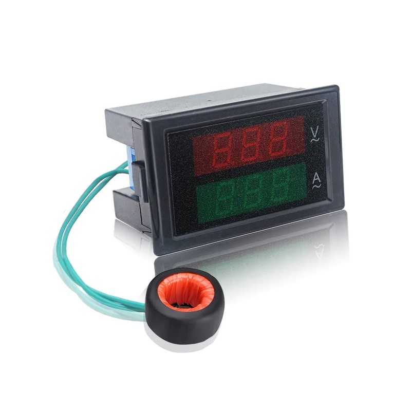 KETOTEK Digital Ammeter Voltmeter AC 80V-300V 100A, 2in1 Multimeter Panel