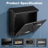 KINGCEPHAS Wall-Mounted Mailbox with Combination Lock, Large Capacity, Wall Mount